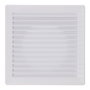 Edm Grille de ventilation carrée encastrable ø100mm avec moustiquaire 170x170x10mm ABS blanc