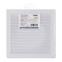 Edm Grille de ventilation carrée encastrable ø100mm avec moustiquaire 170x170x10mm ABS blanc