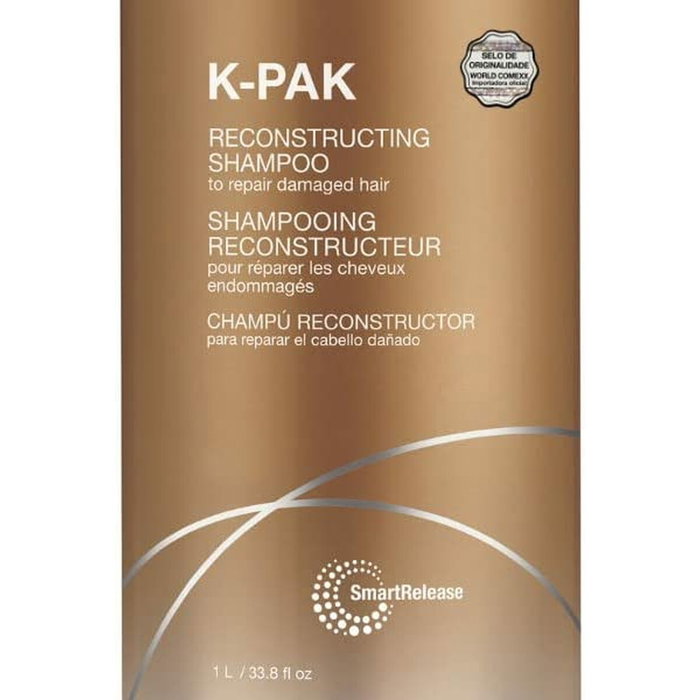 Joico Shampooing Réparateur K-Pak Reconstruction 1000 ml - Pour Cheveux Abîmés, Formulé à la Kératine et à l'Extrait de Goyave