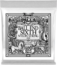 ERNIE BALL Jeu de 6 cordes en nylon avec 6ème corde dorée