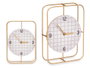 Giftdecor Horloge de Table Métal et MDF Noir 18.5x25.5x6 cm (Set de 6)