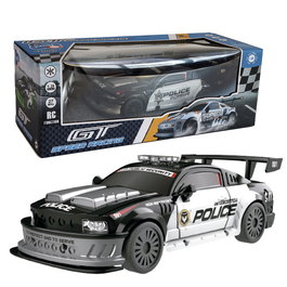 TACHAN - Véhicule de police GT-Speed Racing à radiocommande 1:24 R/C 27 MHz - Voiture RC avec télécommande
