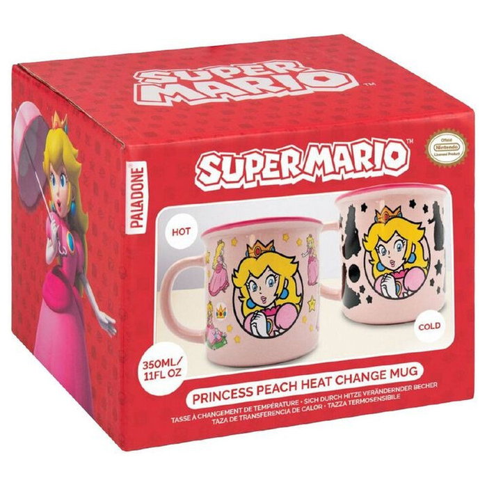 Paladone - Tasse thermique magique Princess Peach Super Mario - Change de couleur - 350 ml
