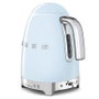 Smeg Bouilloire électrique KLF04PBEU, bleu pastel, 1.7 litres, avec bec verseur, arrêt automatique et base pivotante 360°