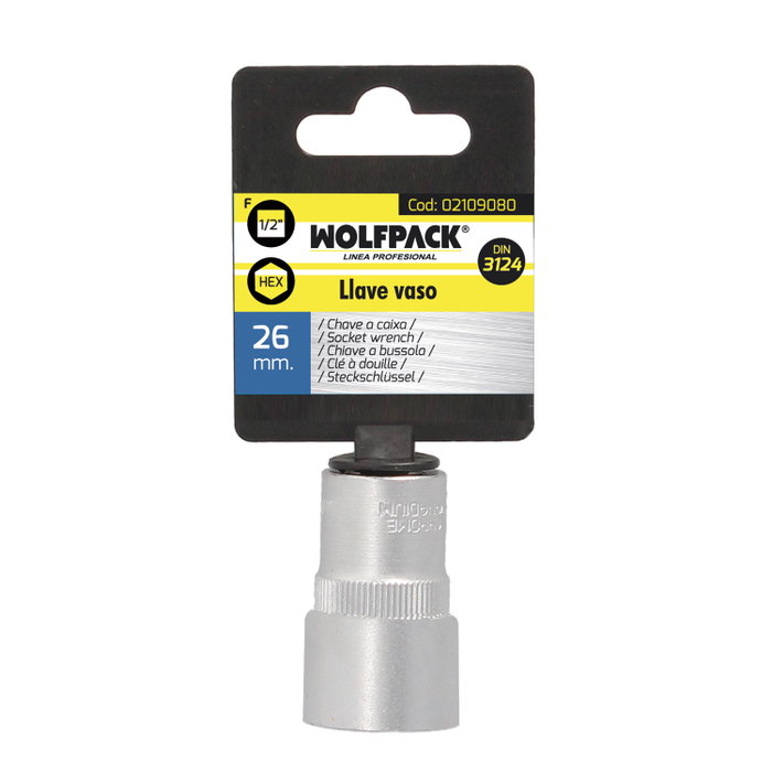 WOLFPACK LINEA PROFESIONAL Clé à douille hexagonale 26 mm 1/2 pol.