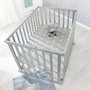 Roba Parc bébé pliable Little Stars Gris Taupe Motif Étoile
