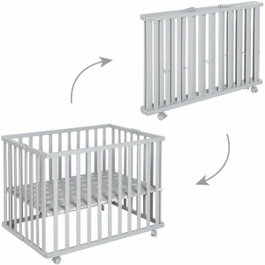 Roba Parc bébé pliable Little Stars Gris Taupe Motif Étoile