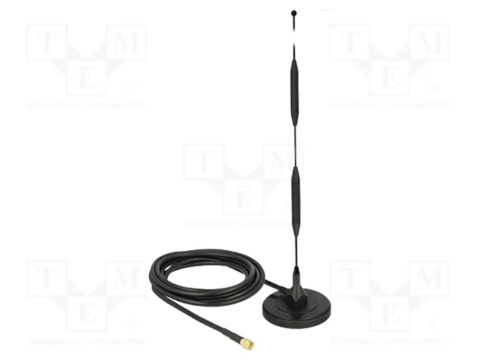 DELOCK Antenne de communication SMA mâle avec câble RG58 DELOCK Antenne de communication SMA mâle avec câble RG58