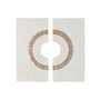Décoration murale Home ESPRIT Blanc Naturel Cercle Scandi 120 x 6 x 120 cm (2 Pièces)