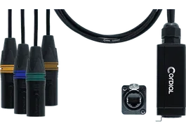 CORDIAL Adaptateur DMX - RJ45 4 XLR Mâle 3 Points 70 cm
