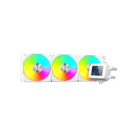 Mars Gaming ML-VISION360W Kit de Refroidissement Liquide AIO 360mm avec Écran LCD IPS Rotatif 360°, Ventilateurs ARGB 120mm, TDP 600W, Blanc