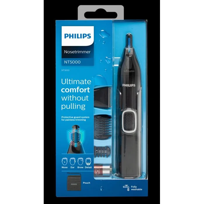 Philips Tondeuse nez et oreilles NT5650/16 avec accessoires sourcils Philips Tondeuse nez et oreilles NT5650/16 avec accessoires sourcils
