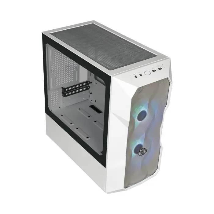 Cooler Master TD300 Mesh - Boîtier PC Blanc ATX avec Panneau Mesh, 3 Ventilateurs ARGB 120mm, USB 3.0, Support Radiateur 240mm, pour Carte Graphique jusqu'à 360mm