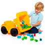 Molto Volquete Blocks 25465 - Camion benne grand format avec 20 blocs, jeu de construction pour enfants dès 12 mois