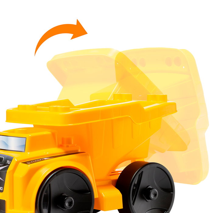 Molto Volquete Blocks 25465 - Camion benne grand format avec 20 blocs, jeu de construction pour enfants dès 12 mois