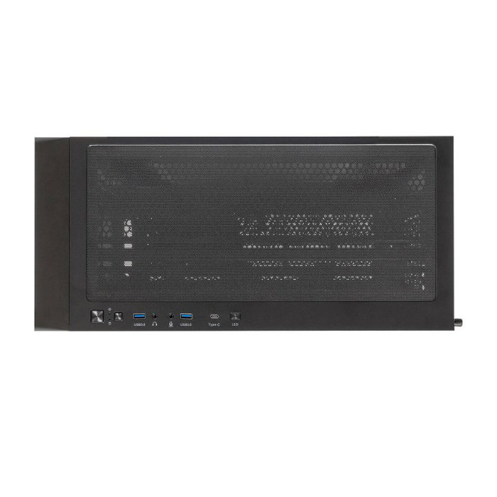 UNYKA Gaming Revelat Mesh Boîte Midi Tower ATX Noir – Panneau Vitre Trempée, 4 Ventilateurs ARGB, USB 3.2 Type C