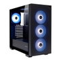 UNYKA Gaming Revelat Mesh Boîte Midi Tower ATX Noir – Panneau Vitre Trempée, 4 Ventilateurs ARGB, USB 3.2 Type C