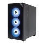 UNYKA Gaming Revelat Mesh Boîte Midi Tower ATX Noir – Panneau Vitre Trempée, 4 Ventilateurs ARGB, USB 3.2 Type C