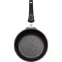 GSW - Poêle à frire sauteuse Easy Click 28 cm - Réf. 167833 - Aluminium avec revêtement antiadhésif et couvercle en verre - Compatible induction - Noir