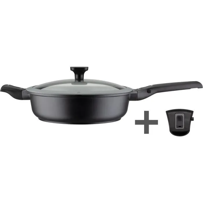 GSW - Poêle à frire sauteuse Easy Click 28 cm - Réf. 167833 - Aluminium avec revêtement antiadhésif et couvercle en verre - Compatible induction - Noir GSW - Poêle à frire sauteuse Easy Click 28 cm - Réf. 167833 - Aluminium avec revêtement antiadhésif et couvercle en verre - Compatible induction - Noir