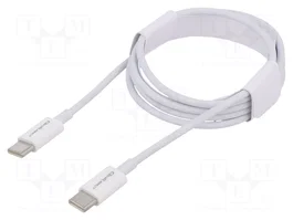 QOLTEC Câble USB-C vers USB-C 1m blanc 60W 480Mbps
