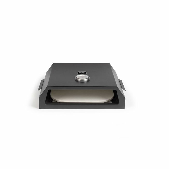 Livoo Four à Pizza pour Barbecue GS149 - Acier Inoxydable avec Thermomètre et Pierre Réfractaire Livoo Four à Pizza pour Barbecue GS149 - Acier Inoxydable avec Thermomètre et Pierre Réfractaire
