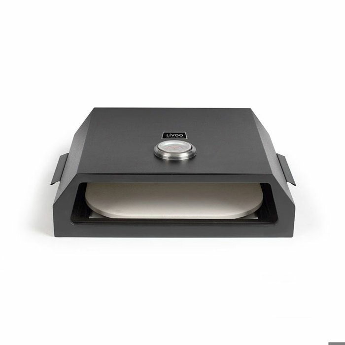 Livoo Four à Pizza pour Barbecue GS149 - Acier Inoxydable avec Thermomètre et Pierre Réfractaire Livoo Four à Pizza pour Barbecue GS149 - Acier Inoxydable avec Thermomètre et Pierre Réfractaire
