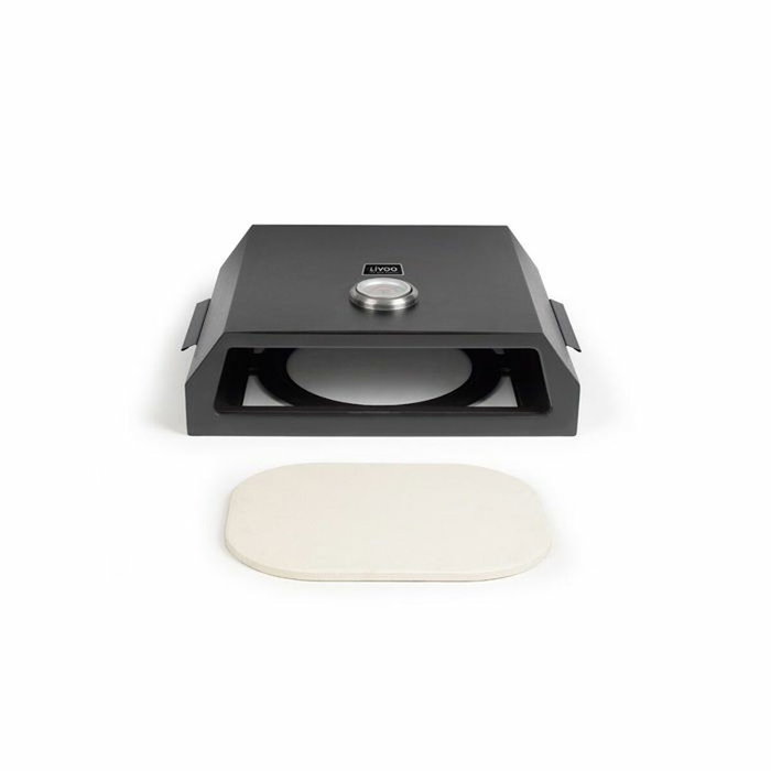 Livoo Four à Pizza pour Barbecue GS149 - Acier Inoxydable avec Thermomètre et Pierre Réfractaire Livoo Four à Pizza pour Barbecue GS149 - Acier Inoxydable avec Thermomètre et Pierre Réfractaire