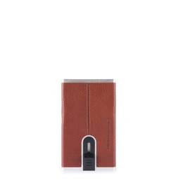 Piquadro Blue Square Porte-cartes en cuir Marron