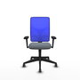 PIQUERAS Y CRESPO Chaise Motilla Synchro Gris Maille Bleu