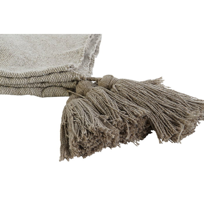 Couvre-Lits DKD Home Decor Blanc Vert Beige Vert foncé 130 x 170 x 0,5 cm (2 Unités)