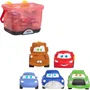 Disney Cars - Set de 5 figurines et panier de rangement pour le bain