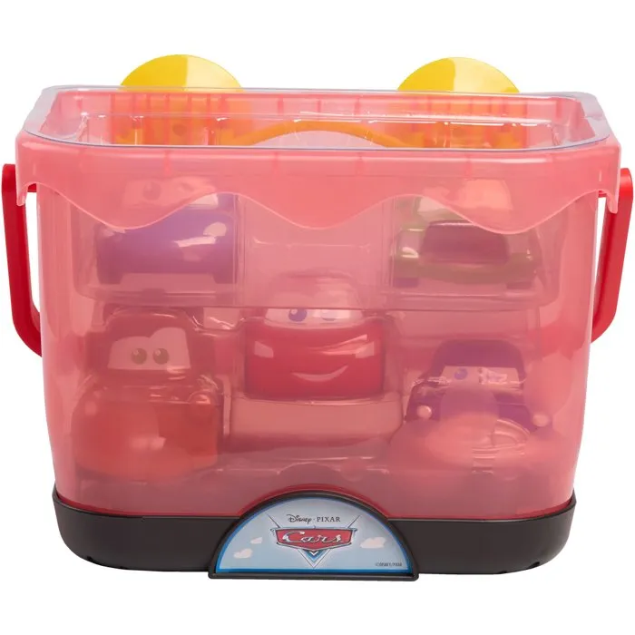 Disney Cars - Set de 5 figurines et panier de rangement pour le bain