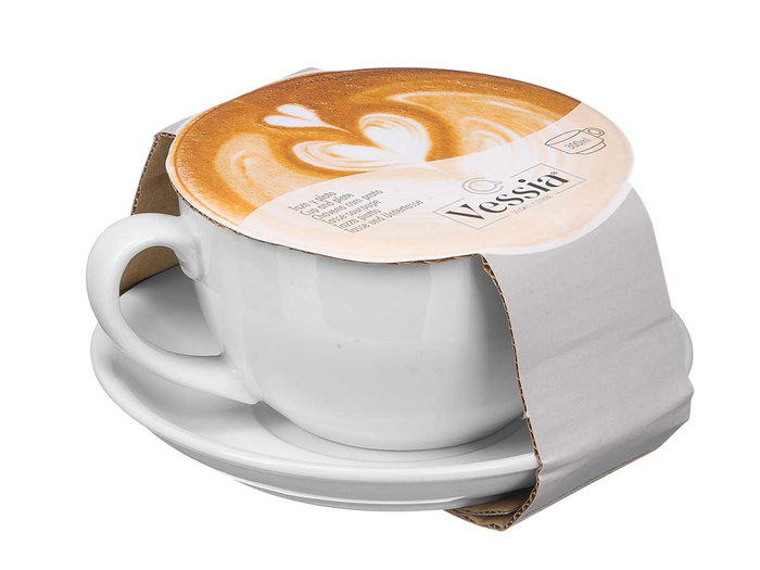VESSIA Taza Cafe Leche 300ml Blanco