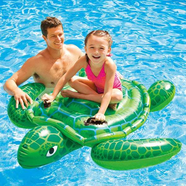 Intex Figurine gonflable tortue, 150 x 127 cm, pour enfants de 3 ans et plus, en PVC