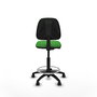 Tabouret Taburete Isso Contact permament de base Tissu Vert Structure polyamide noire Sans accoudoirs Sans appui-tête Roulettes en nylon 50 mm
