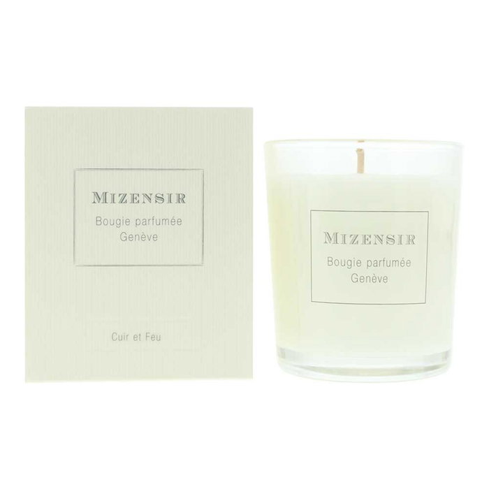 Mizensir Bougie Parfumée Cuir Et Feu Boisée, Bougie d'intérieur parfumée, 90 g Mizensir Bougie Parfumée Cuir Et Feu Boisée, Bougie d'intérieur parfumée, 90 g