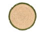 Kinvara Set de 2 Sets de Table Ronds 38cm avec Franges Vert et Naturel Enea et Coton (Set de 24)
