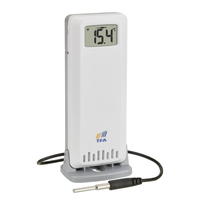 Tfa Émetteur de température double ID-A3 blanc avec capteur à câble Tfa Émetteur de température double ID-A3 blanc avec capteur à câble