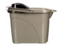 Arte Regal Seau de Nettoyage 15L Plastique Noir Gris 41x32x31cm Avec Roues (Set de 10)