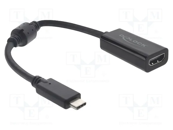DELOCK Adaptateur USB C vers HDMI, 0,15m, noir DELOCK Adaptateur USB C vers HDMI, 0,15m, noir