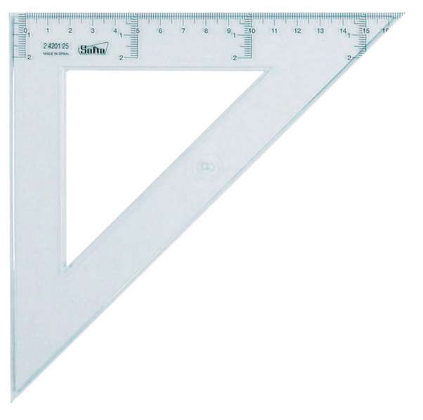 Safta Équerre de 25 cm en Cristal Safta Équerre de 25 cm en Cristal