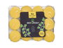 IBERGARDEN Set de 24 bougies chauffe-plat à la citronnelle 4H Jaune + Argent