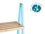 Berilo Étagère Escalier 4 étagères Bambou Bleu 40x109x30 cm