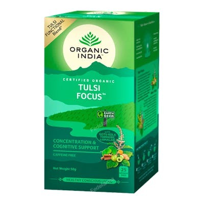 Organic India Tulsi Focus Infusion Ayurvédique 25 Sachets Organic India Tulsi Focus Infusion Ayurvédique 25 Sachets