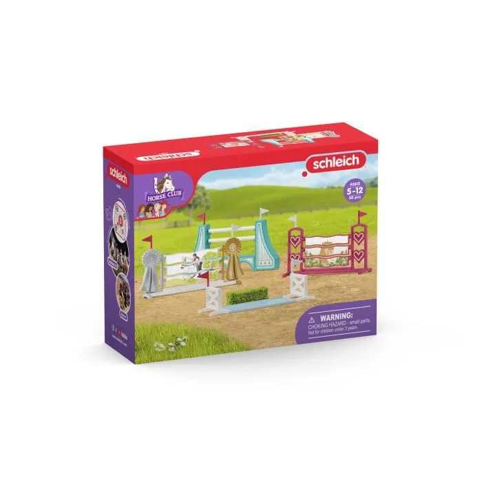 Schleich 42612 Horse Club - Accessoires pour obstacles de concours hippique - Figurines et jouets pour enfants dès 5 ans - 19 x 6 x 14.6 cm