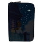 LOUNGEFLY Portefeuille Disney Tiana et la Grenouille - Porte-cartes et fenêtre d'identification - Fermeture éclair, 10.1x15.2 cm - Détails brillants dans le noir