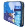 LOUNGEFLY Portefeuille Disney Tiana et la Grenouille - Porte-cartes et fenêtre d'identification - Fermeture éclair, 10.1x15.2 cm - Détails brillants dans le noir
