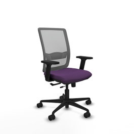 PIQUERAS Y CRESPO Chaise Haches Synchrone/Traslack Pourpre et Gris