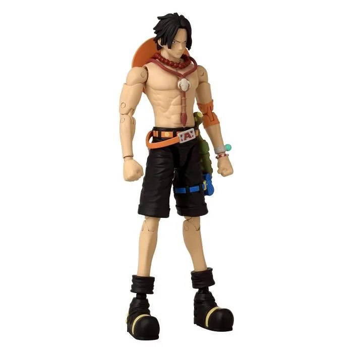 Bandai Figurine Anime Heroes One Piece - Portgas D. Ace 17 cm avec 16 points d'articulation - Collection et décoration